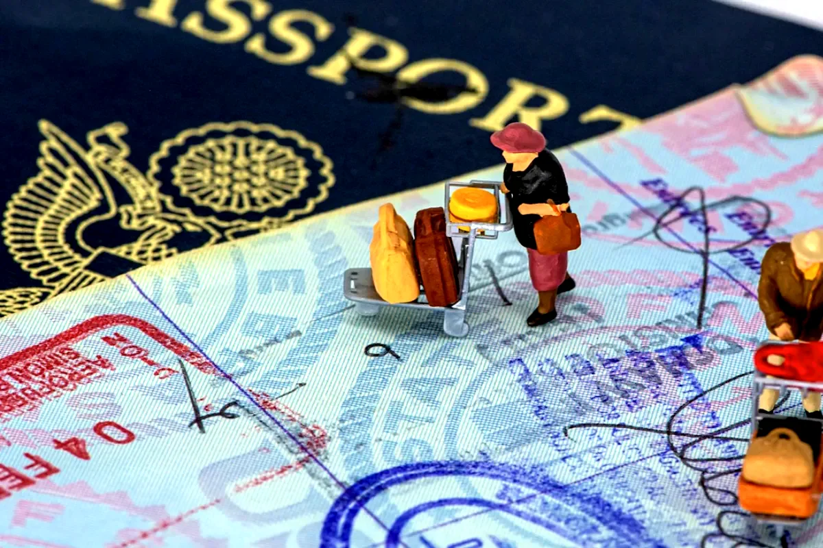 Passaporto con timbri d'ingresso